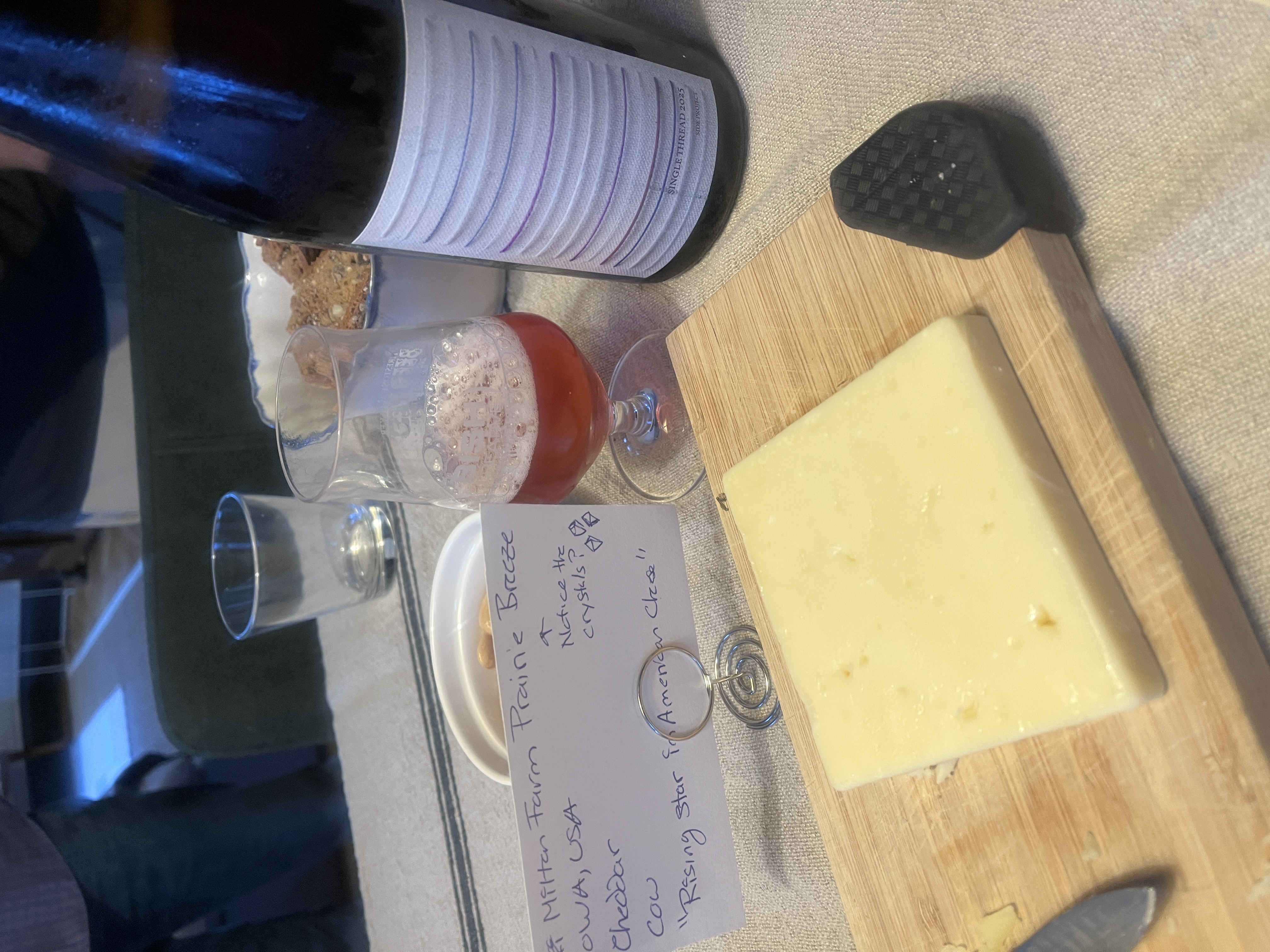 Side Project beer and Prairie Breeze Cheese